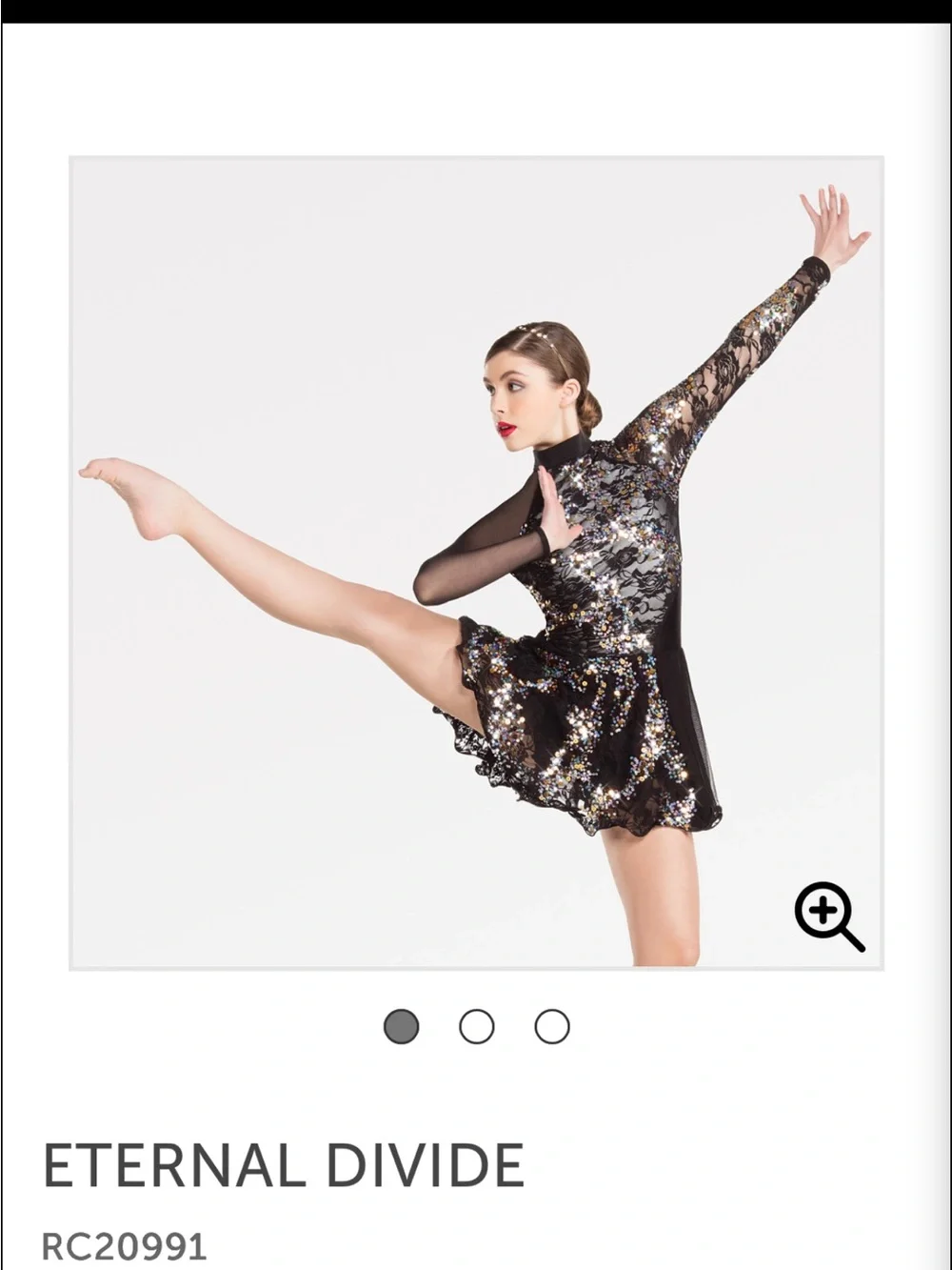 Black Sequin Skirted Dance Dress